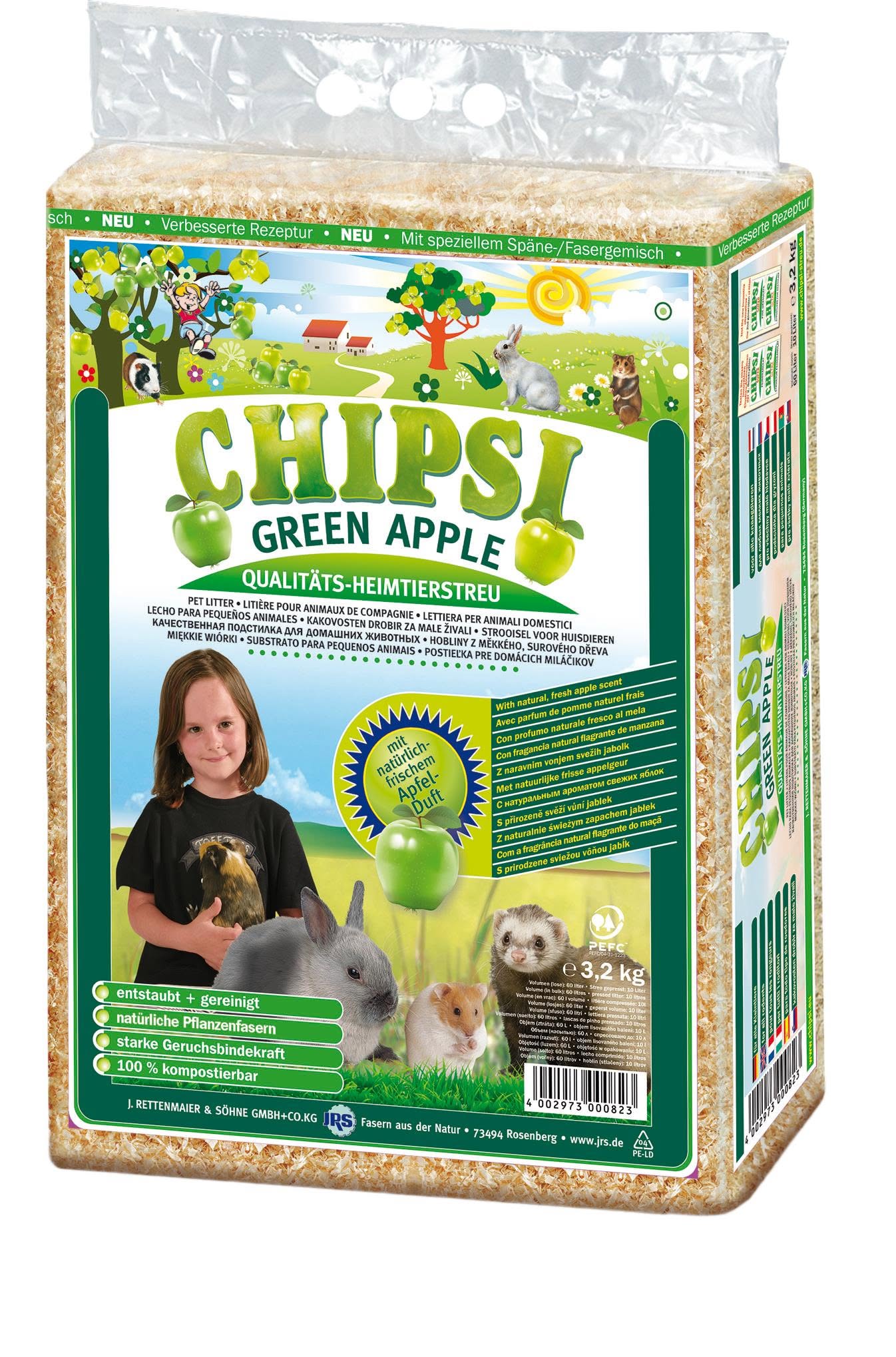 Lascas de pinho maçâ verde - 15L