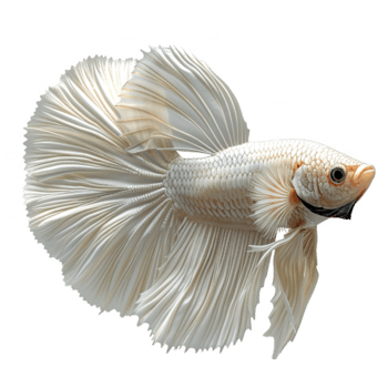 Betta Macho Halfmoon Branco