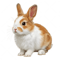 Coelho Anão Laranja e Branco