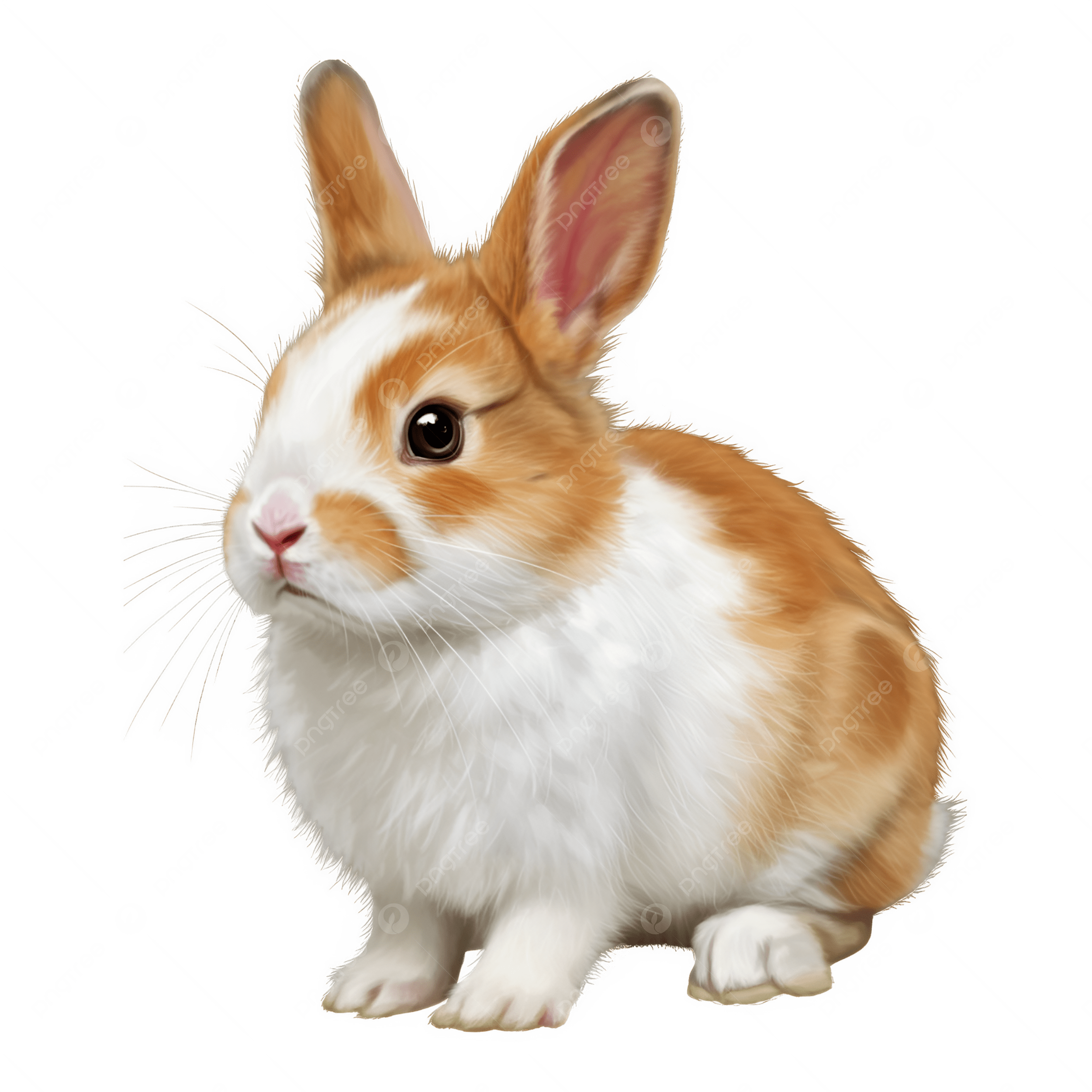 Coelho Anão Laranja e Branco